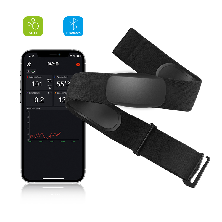 Heart Rate Strap Chest - BLE5.0 ANT+ 심박수 모니터 가슴 스트랩