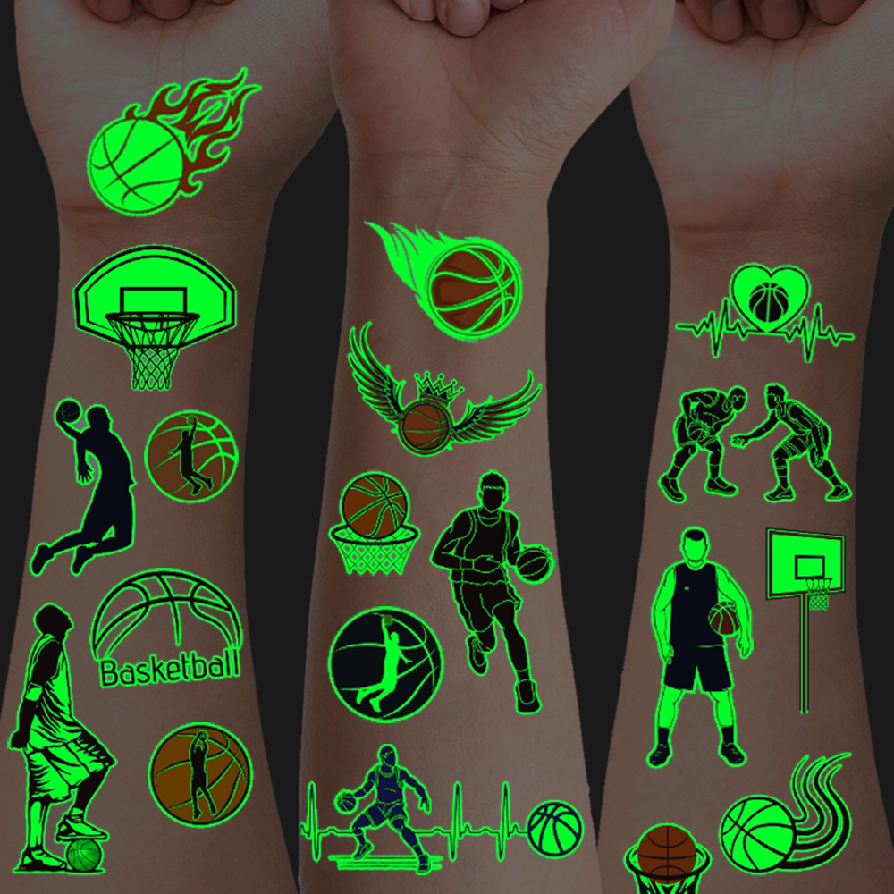 10 시트 스포츠 농구 테마 빛나는 임시 문신 팀 게임 - Blister Plaster Sport 리뷰 및 가격