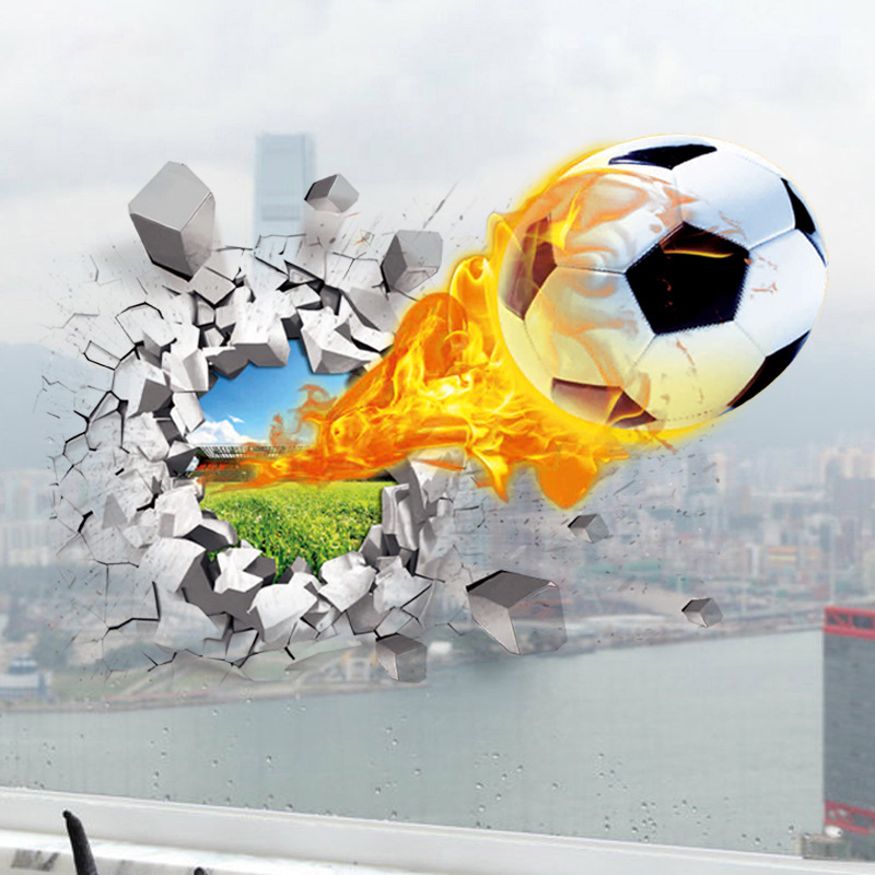 3D 축구 깨진 벽 스티커 어린이 방 거실 스포츠 장식 - Blister Plaster Sport 리뷰 및 가격