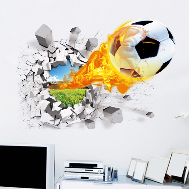 3D 축구 깨진 벽 스티커 어린이 방 거실 스포츠 장식 - Blister Plaster Sport 리뷰 및 가격