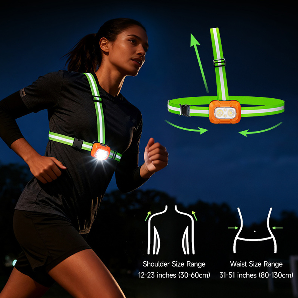 러닝 라이트 USB 충전식 방수 경량 웨어러블 손전등  - Running Gear Lights 리뷰 및 가격