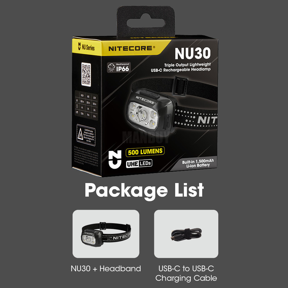 도매 Nitecore NU30 1500mAh 충전식 리 - Running Gear Lights 리뷰 및 가격